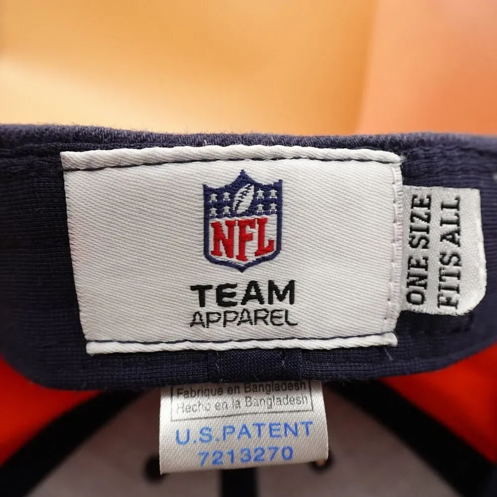Chicago Bears Hat Cap Strap Back One Size Navy Orange White NFL Football Mens